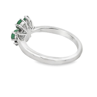 Anillo de Circón Esmeralda de 1.14 ct Plata de Ley