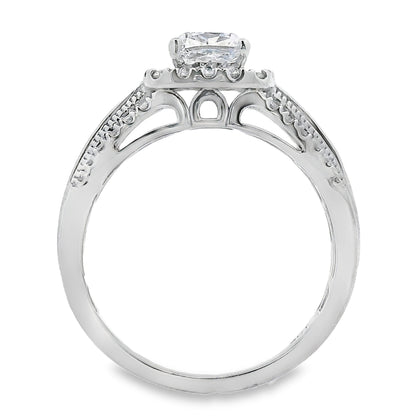 1.53 ct Diamante cultivado en laboratorio Eng Solo Oro Blanco 10KT