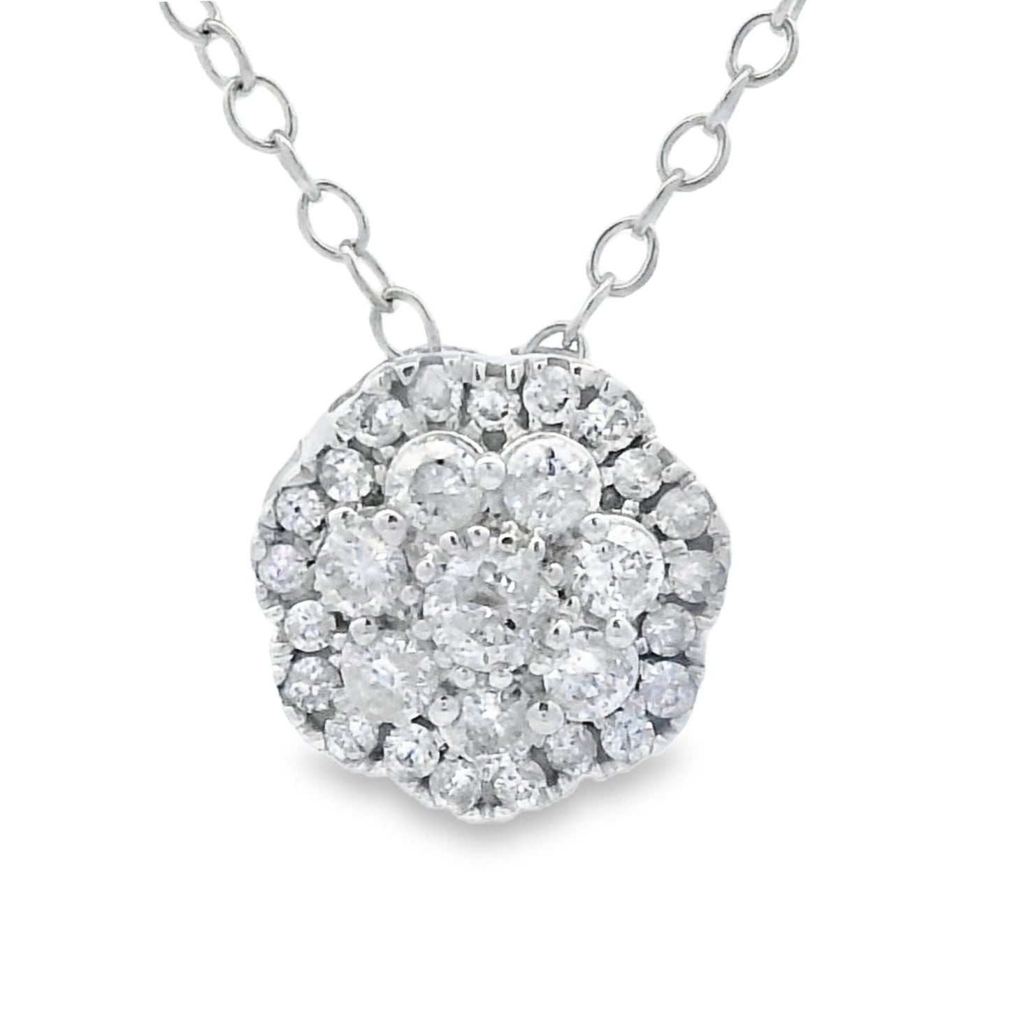 Colgantes de moda de diamante de 0,25 ct Oro blanco de 10 KT