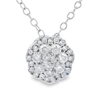 Colgantes de moda de diamante de 0,25 ct Oro blanco de 10 KT