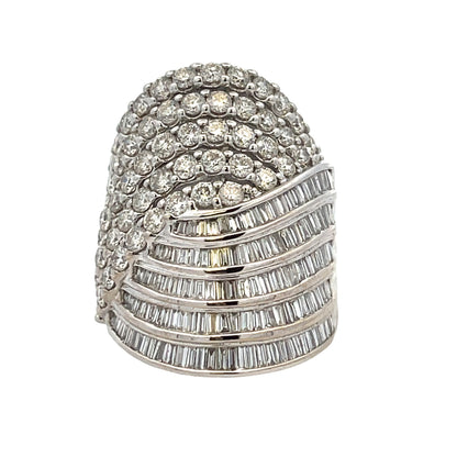 Anillo de diamante de 4,00 ct de oro blanco de 10 kt