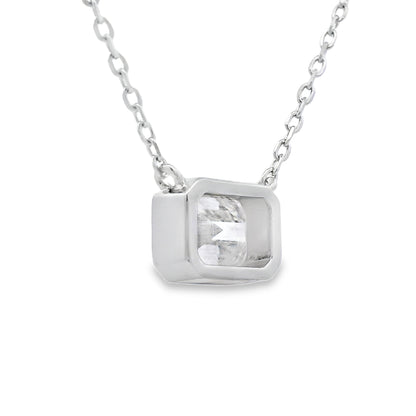 Colgante de moissanita de 0,85 ct de plata de ley