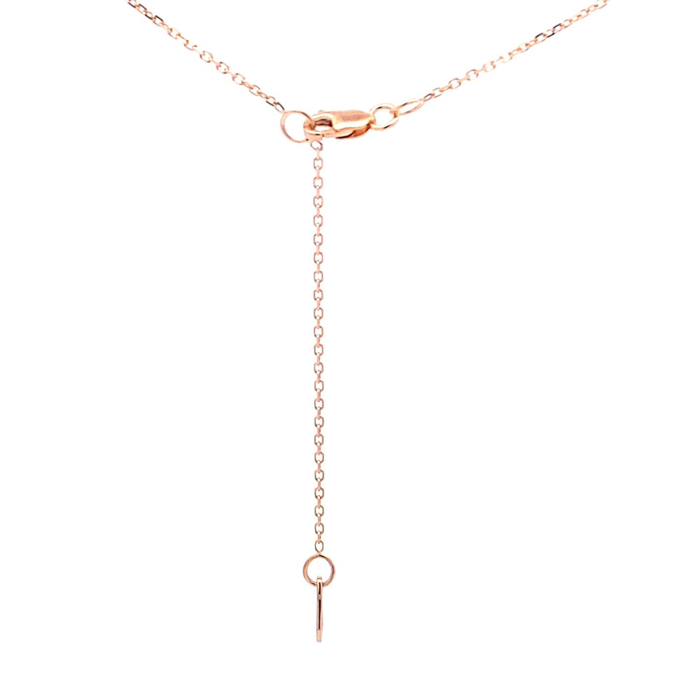 Colgantes de moda de zafiro y diamante de 0,73 ct. Oro rosa de 10 kt.