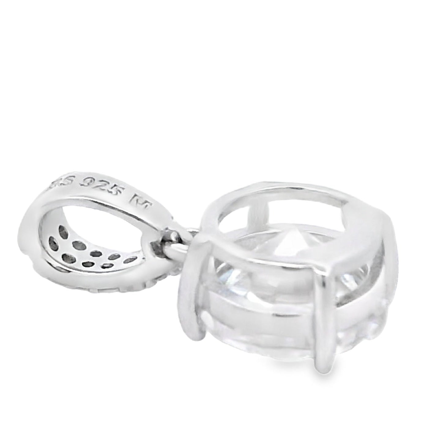 Colgante de moissanita de 2,00 ct Plata de Ley