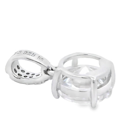 Colgante de moissanita de 2,00 ct Plata de Ley