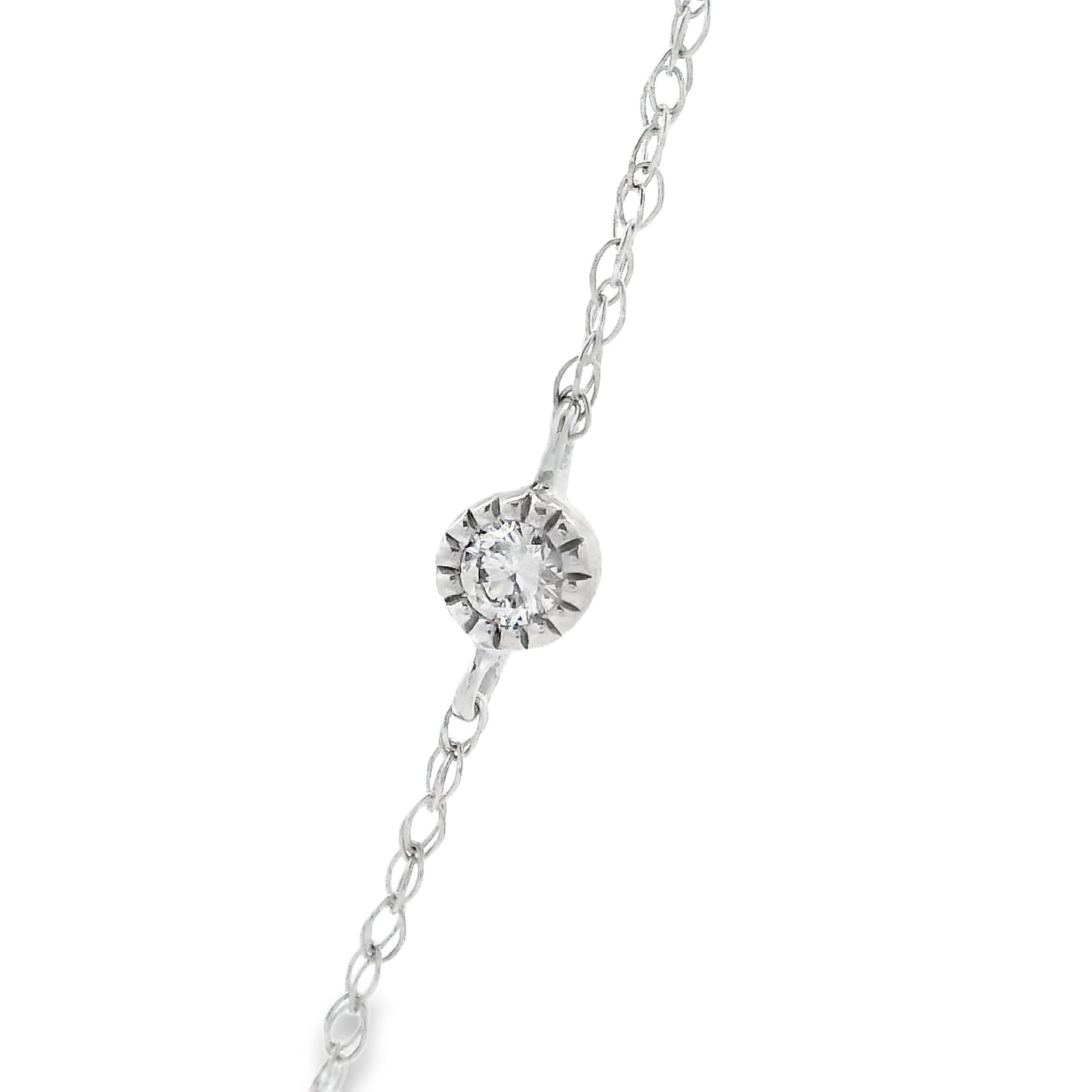Colgantes de moda con diamante de .31 ct en oro blanco de 14 K