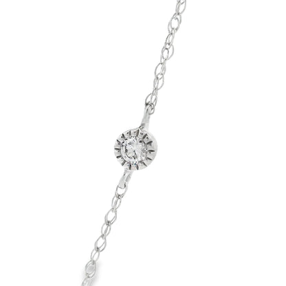Colgantes de moda con diamante de .31 ct en oro blanco de 14 K