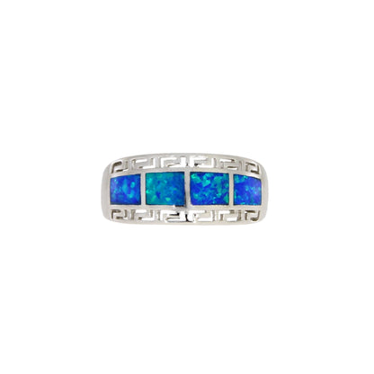 Created Opal Ring Sterling Silver