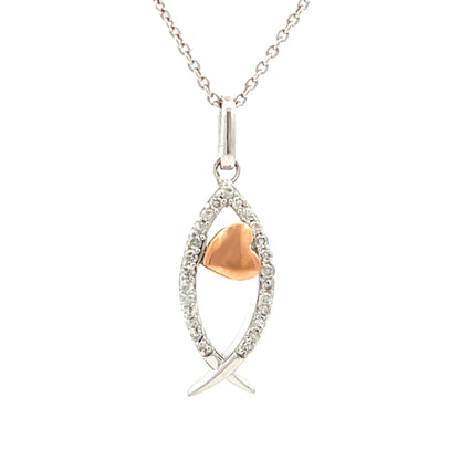 Colgante Cruz Religiosa de .17ct Plata de Ley Oro de 10KT