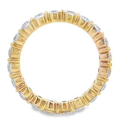 Anillo de boda con diamantes cultivados en laboratorio de oro amarillo de 14 kt