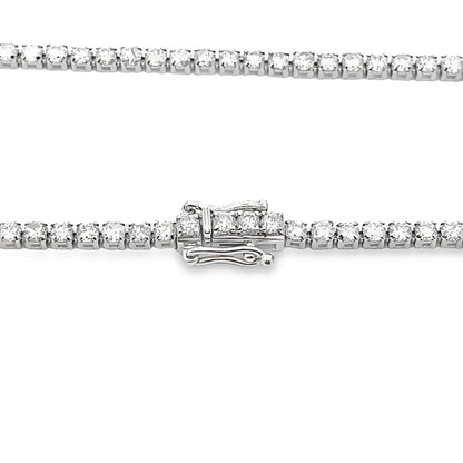 Pulsera de tenis de oro blanco de 14 K con diamantes de 3,00 ct