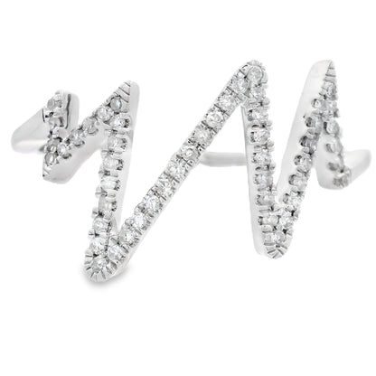 Anillo de diamante de .15 ct en oro blanco de 14 kt