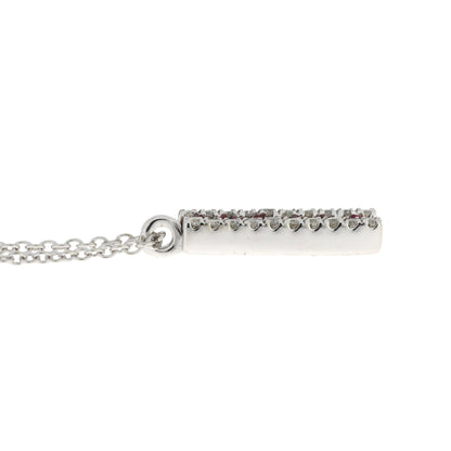 Colgantes de moda de rubí y diamantes de .30 ct en oro blanco de 14 kt