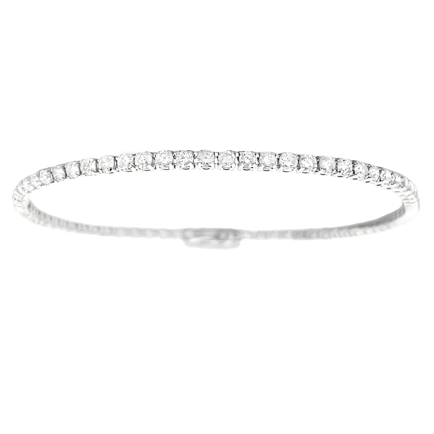 Pulsera de tenis de oro blanco de 14 K con diamantes de 3,00 ct