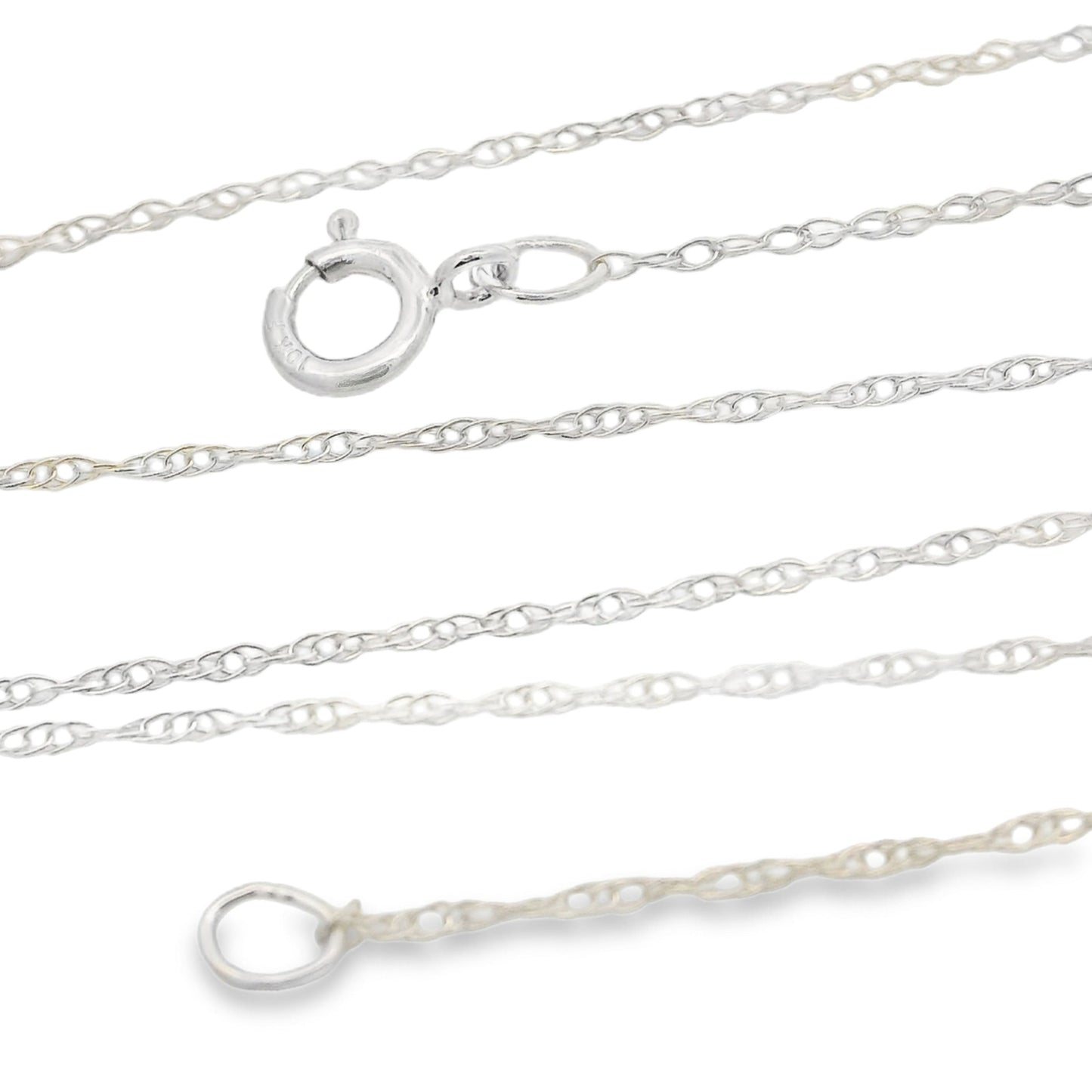 Cadenas para mujer de oro blanco de 10 quilates
