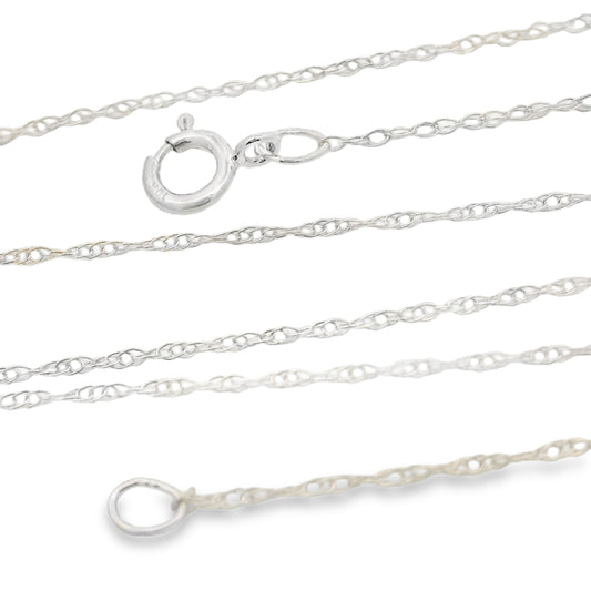 Cadenas para mujer de oro blanco de 10 quilates