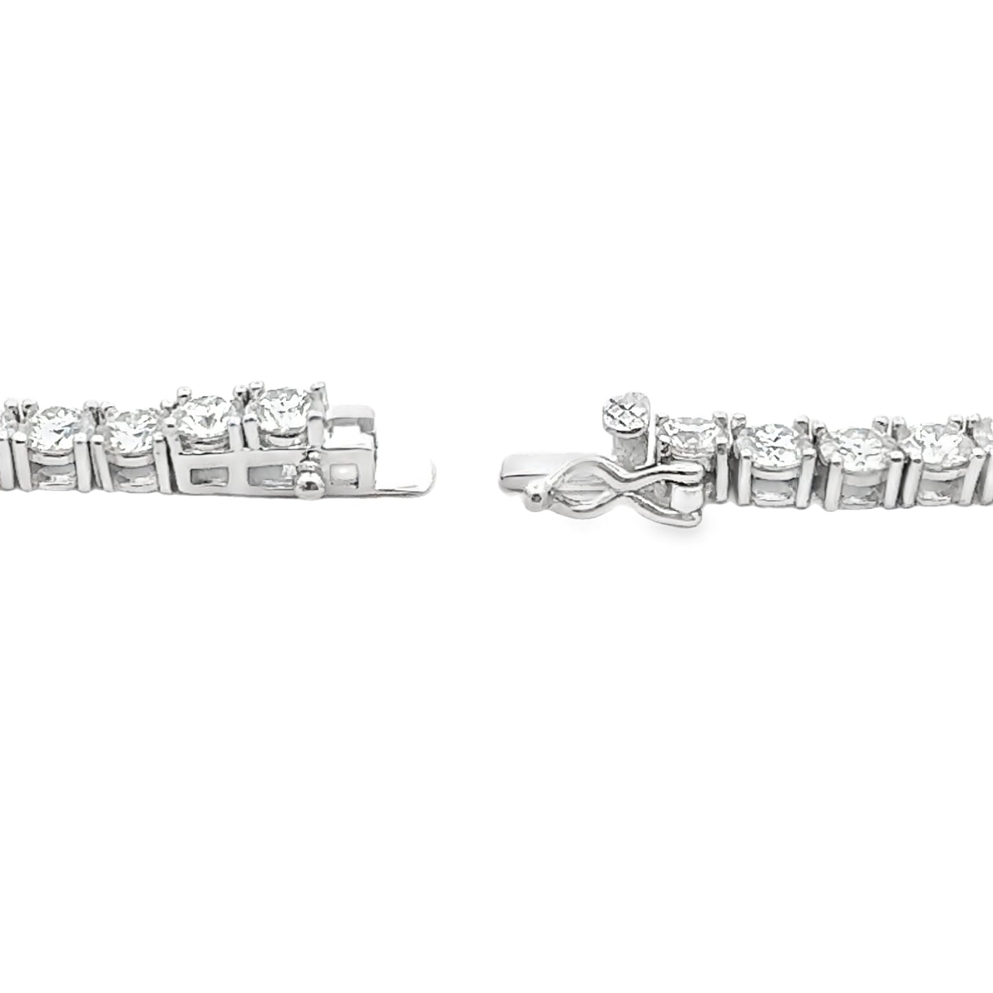 Collar de tenis de moissanita de 39,98 ct en plata de ley