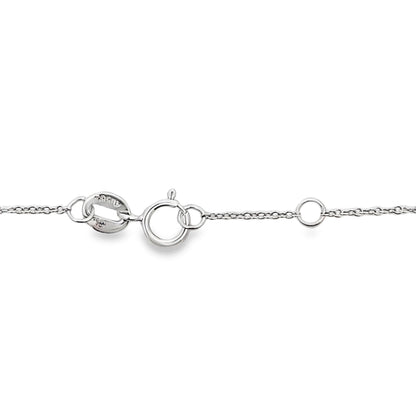 Pulsera de rubí y diamantes de .25 ct en oro blanco de 14 K