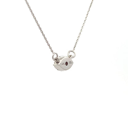 Colgantes de moda de rubí y diamante de .14 qt. de oro blanco de 14 kt.