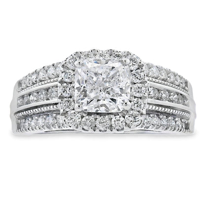 1.53 ct Diamante cultivado en laboratorio Eng Solo Oro Blanco 10KT