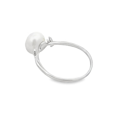 Anillo Perla de Agua Dulce Plata de Ley