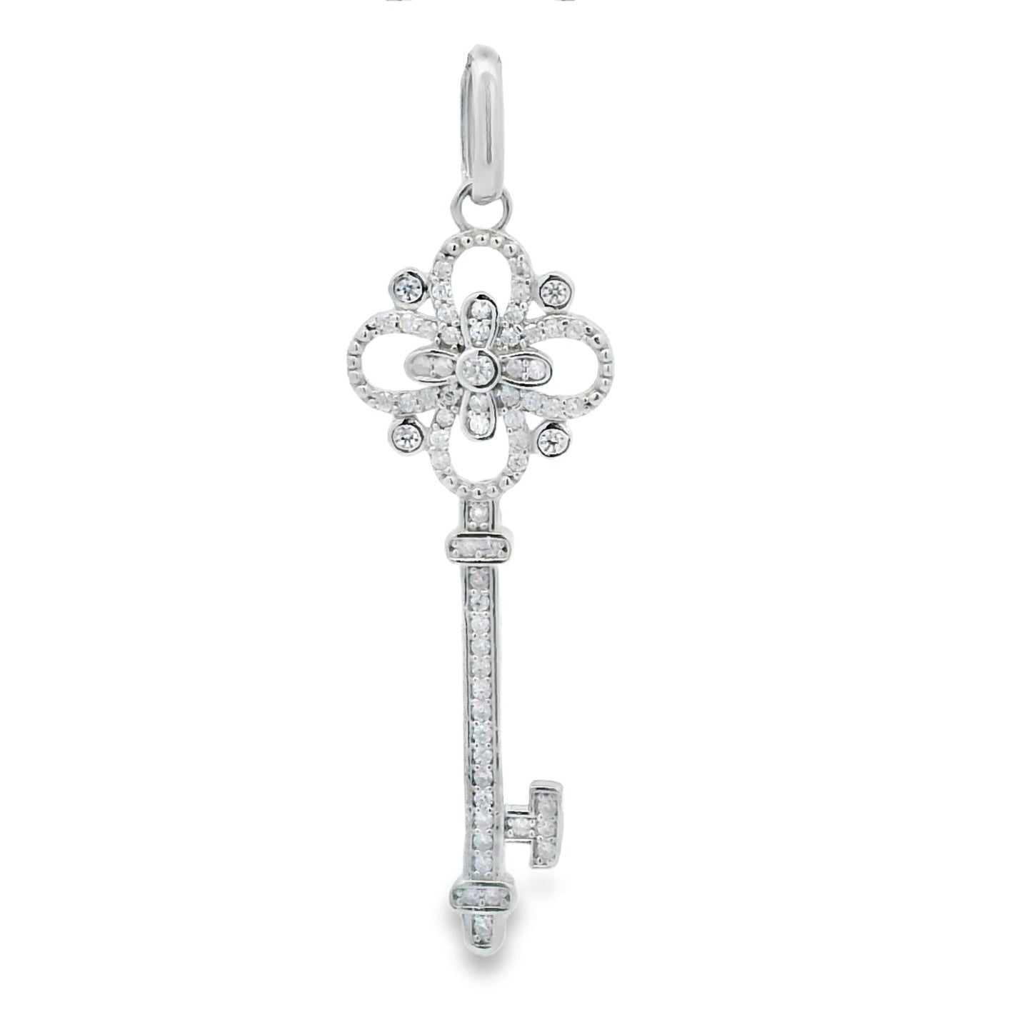 Colgantes de moda de moissanita de .66 ct de plata de ley