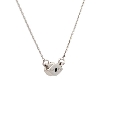 Colgantes de moda de esmeralda y diamante de .12 ct de oro blanco de 14 kt