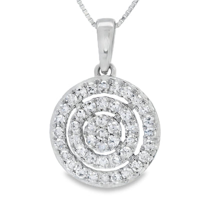 Colgantes de moda con diamantes cultivados en laboratorio, oro blanco de 14 quilates