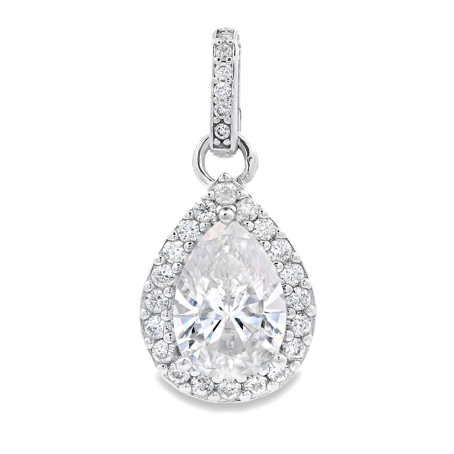 Colgantes de moda de moissanita de 4,23 ct en plata de ley