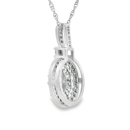 Colgantes de moda de diamante de 0,25 ct Oro blanco de 10 KT