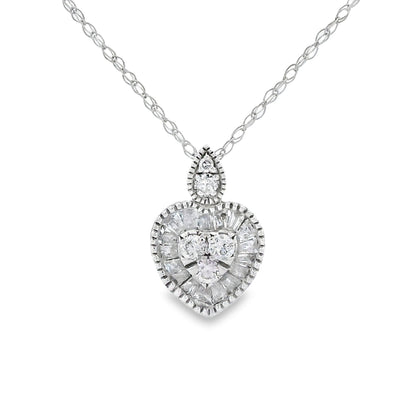 Colgantes de moda con diamante de .31 ct en oro blanco de 14 K