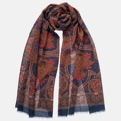 Uffizi - Wool Scarf - Indigo Blue - My Men's Shop
