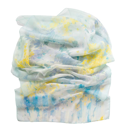 Meadow - Long Silk Scarf - Sky Blue - My Men's Shop