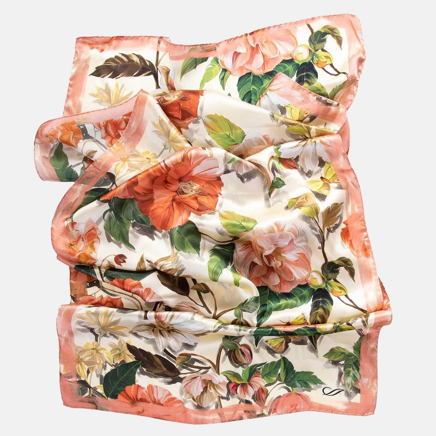 Rosa - Long Silk Scarf - Peach - My Men's Shop