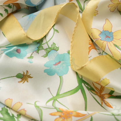 Primavera - Long Silk Scarf - Yellow