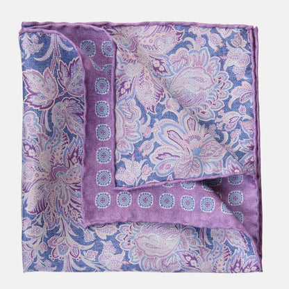 Assisi - Double Sided Silk Pocket Square - Lavender - My Men's Shop