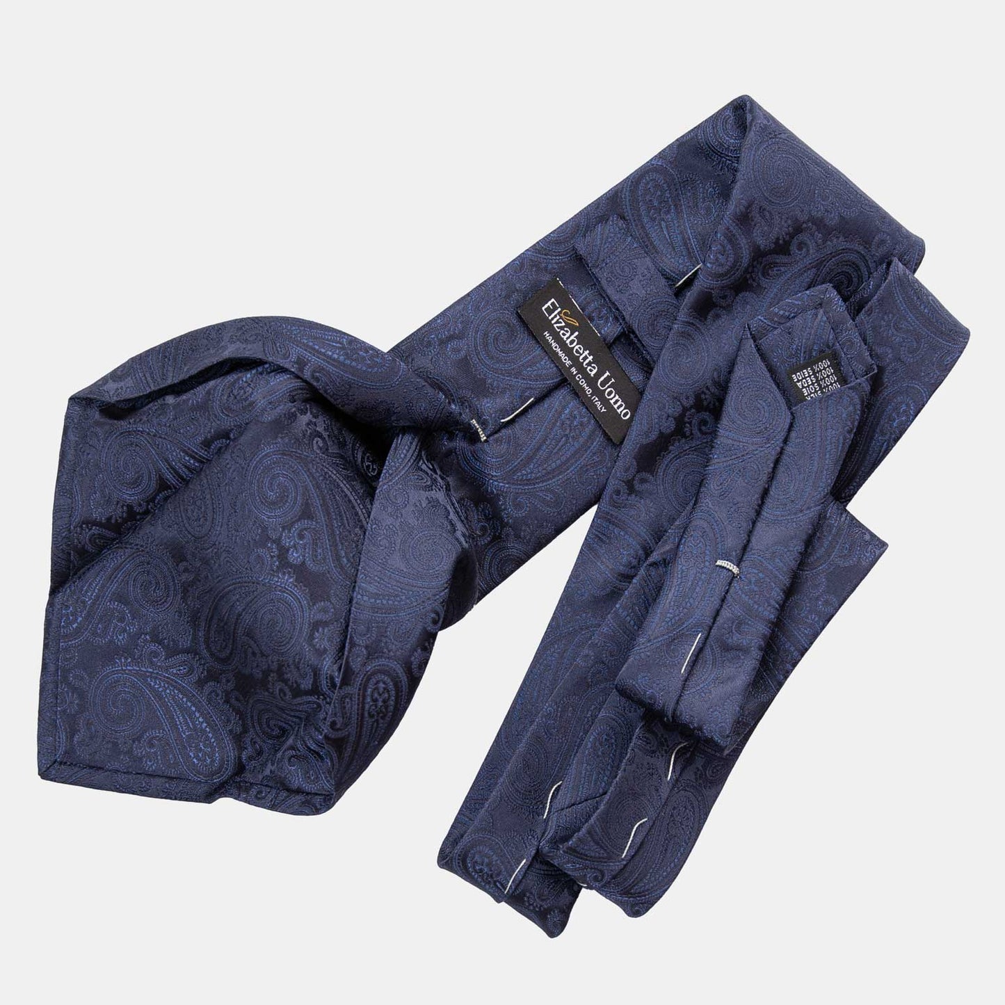 Soave - Silk Jacquard Tie - Midnight Blue