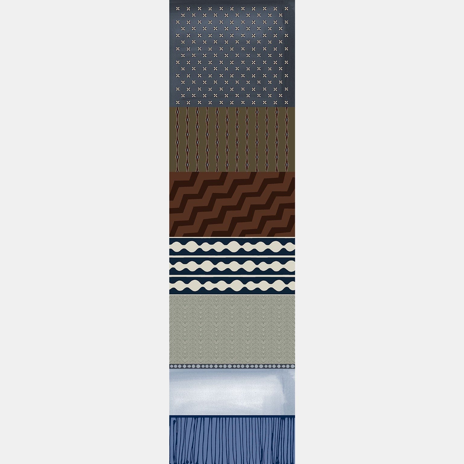 Atri - Long Silk Scarf- Blue - My Men's Shop