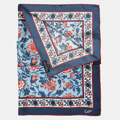 Carrara - Silk Neckerchief - Blue & Pink