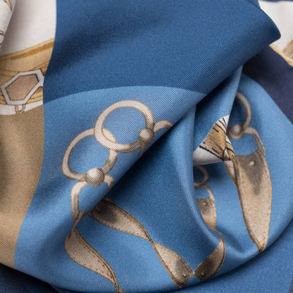 San Siro - Silk Neckerchief - Blue - My Men's Shop