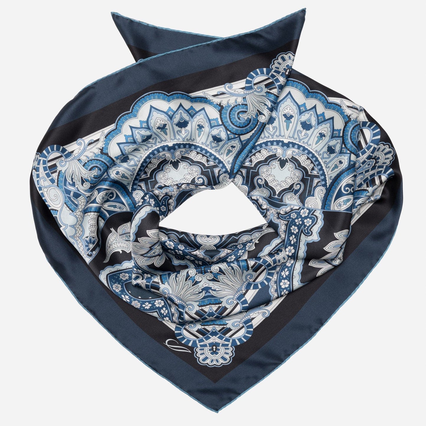 Malta - Silk Foulard - Royal Blue