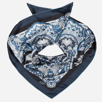 Malta - Silk Foulard - Royal Blue