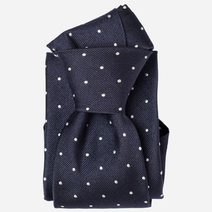 Pisa - Silk Jacquard Tie - Navy - My Men's Shop