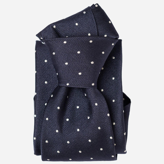 Pisa - Silk Jacquard Tie - Navy - My Men's Shop