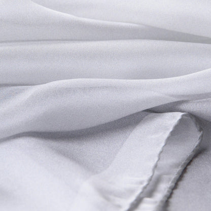 Sophia - Silk Scarf Shawl - Silver Pearl