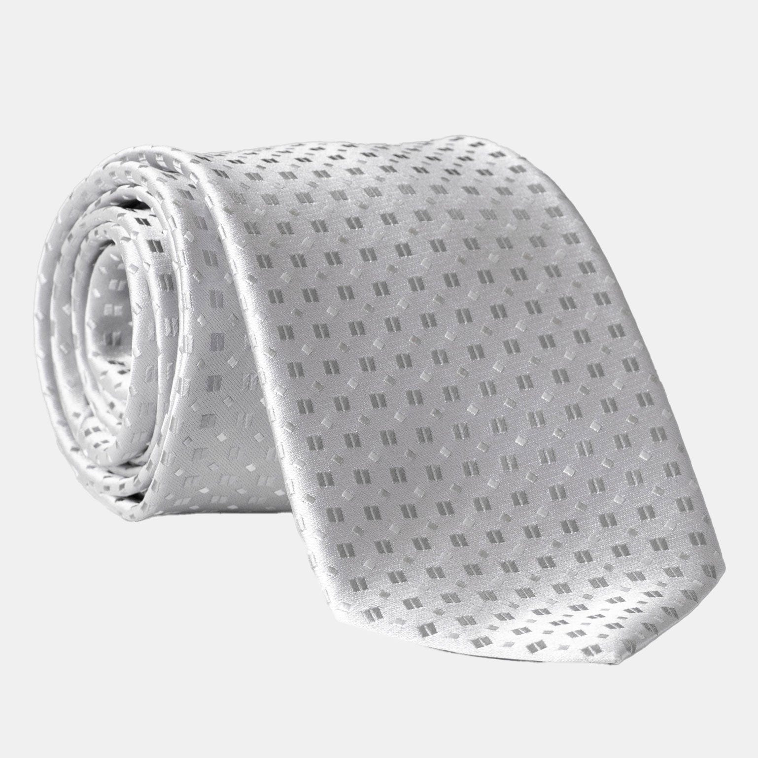 Barbera - Silk Jacquard Tie - Silver - My Men's Shop