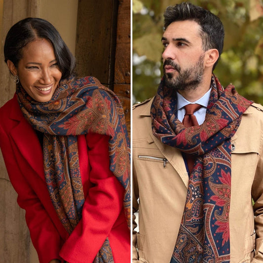 Uffizi - Wool Scarf - Indigo Blue - My Men's Shop