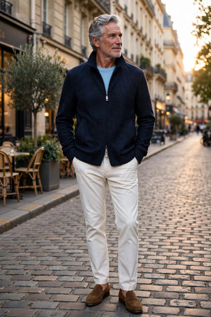Kired by Kiton Brakk Prince of Wales Cashmere Reversible Jacket