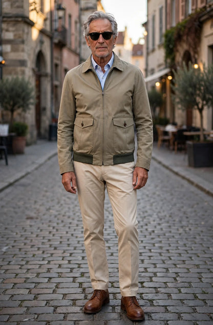 Kired by Kiton Solid Cotton Jacket