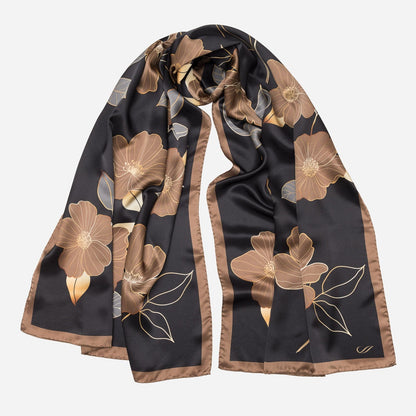 Laura - Silk Scarf Shawl - Black - My Men's Shop